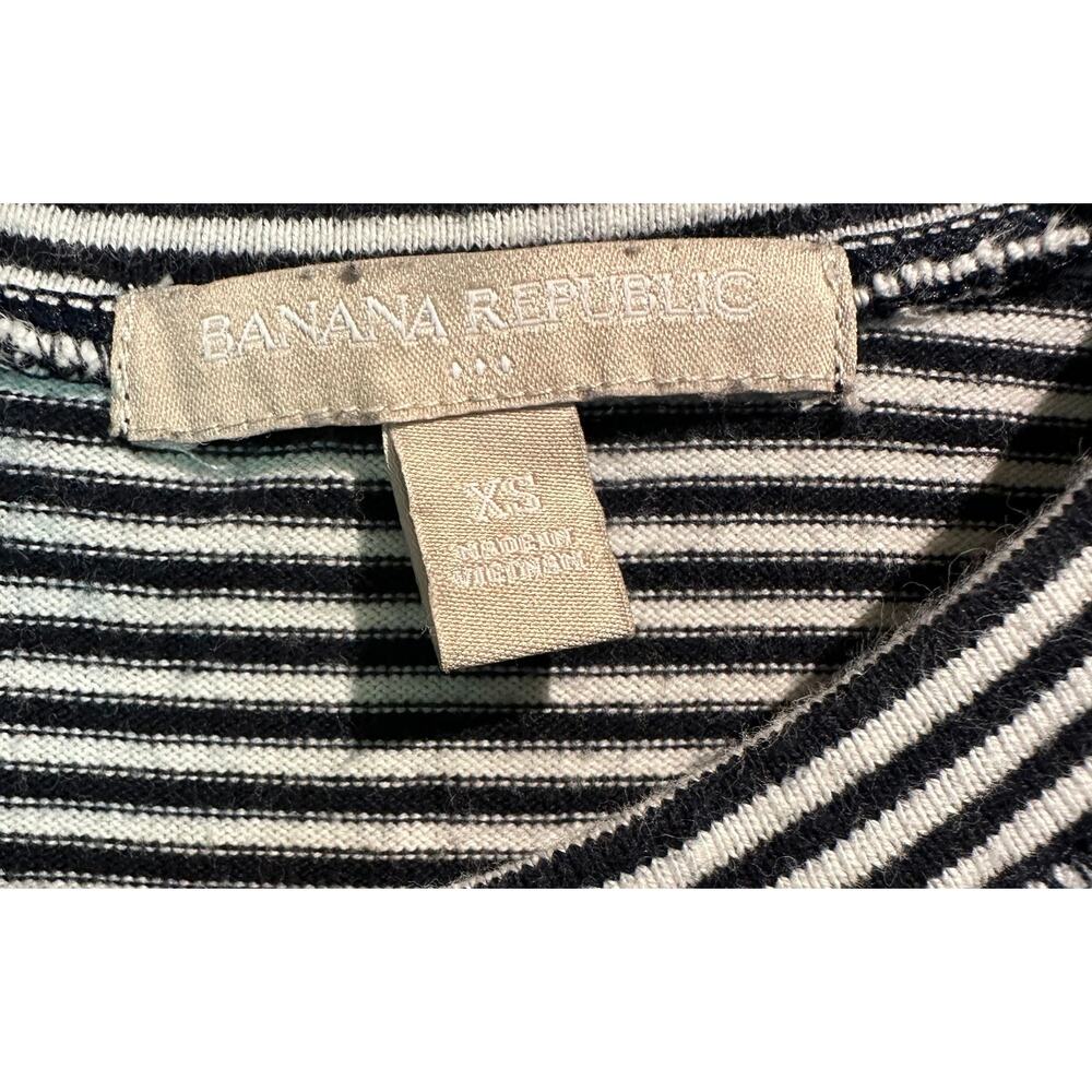 Banana Republic XS Knit Striped Mini Micro Dress Minimalist Coastal Nautical - Picture 5 of 10